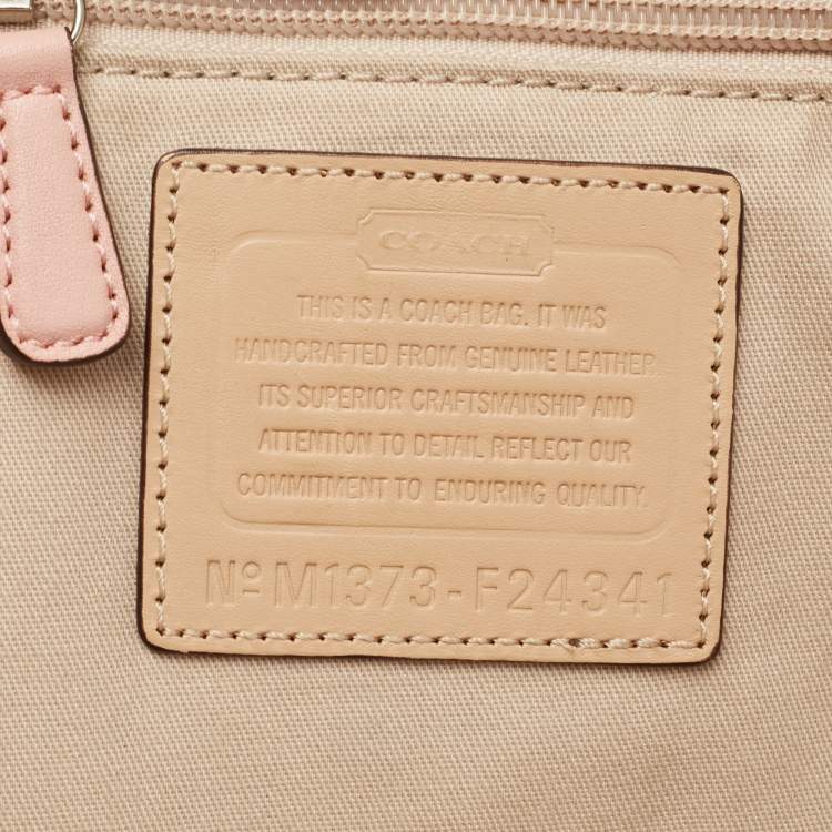 Pre Owned Coach Beige Leather Park Metro Tote