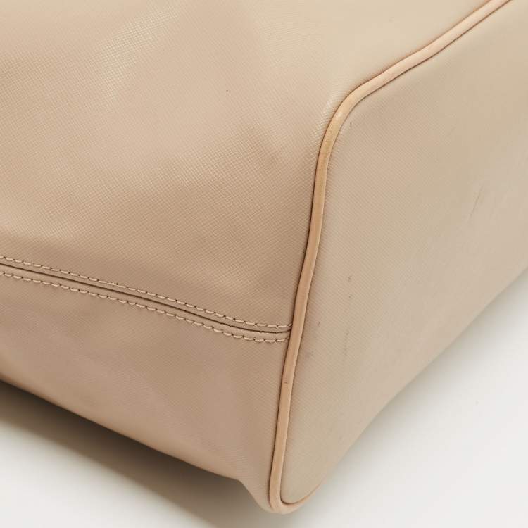 Pre Owned Coach Beige Leather Park Metro Tote