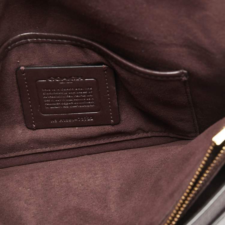 Pre Owned Coach Burgundy Leather Tabby 26 Shoulder Bag