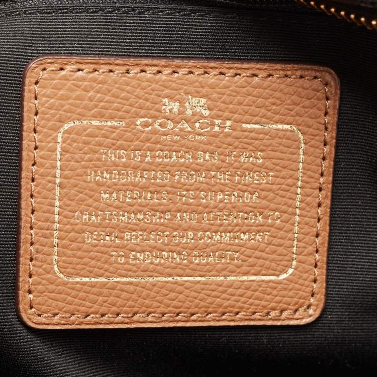 Pre Owned Coach Black/Brown Leopard Print Coated Canvas and Leather Charlie Backpack