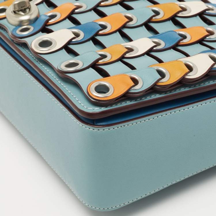 مملوكة مسبقًا Coach Blue Leather Dinky Link 1941 Crossbody Bag