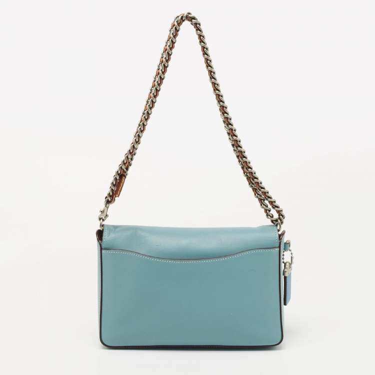مملوكة مسبقًا Coach Blue Leather Dinky Link 1941 Crossbody Bag