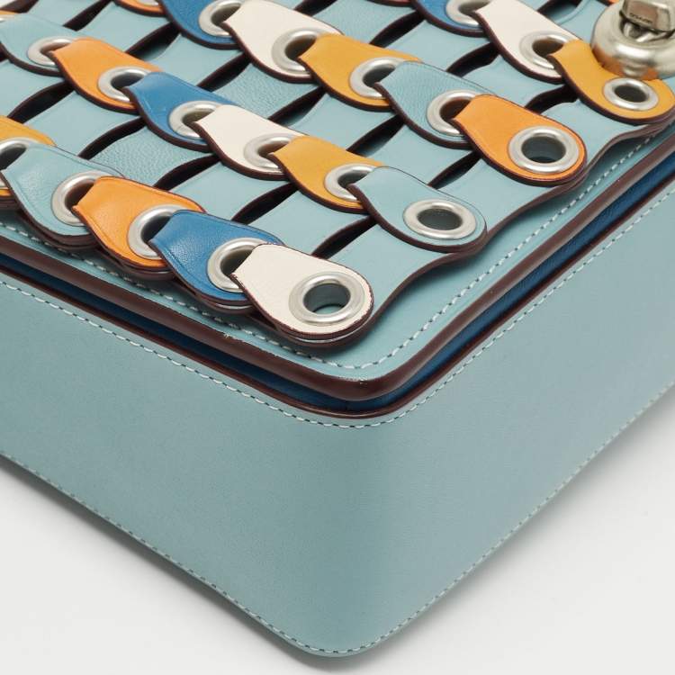 مملوكة مسبقًا Coach Blue Leather Dinky Link 1941 Crossbody Bag