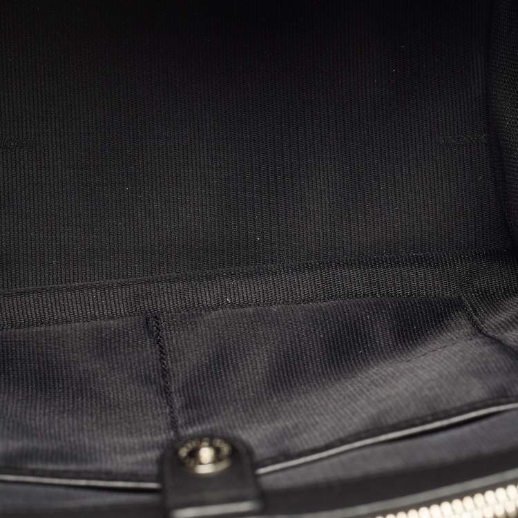 Pre Owned Coach Black/Grey Signature Canvas and Leather Crosby Carryall Tote