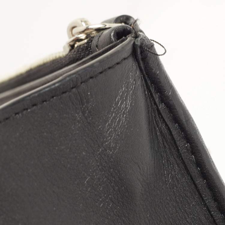 Pre Owned Coach Black/Grey Signature Canvas and Leather Crosby Carryall Tote