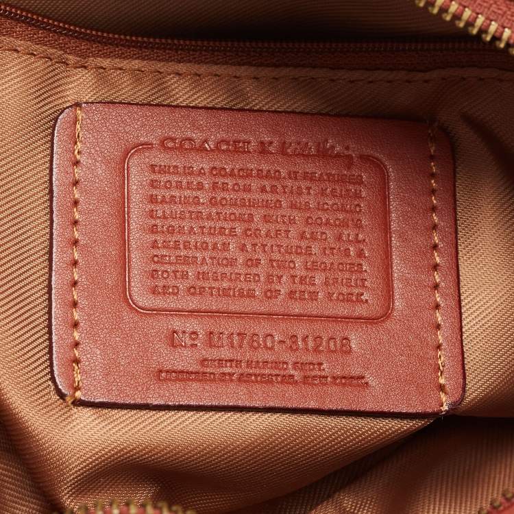 Pre Owned Coach Brown Signature Coated Canvas Camera Bag