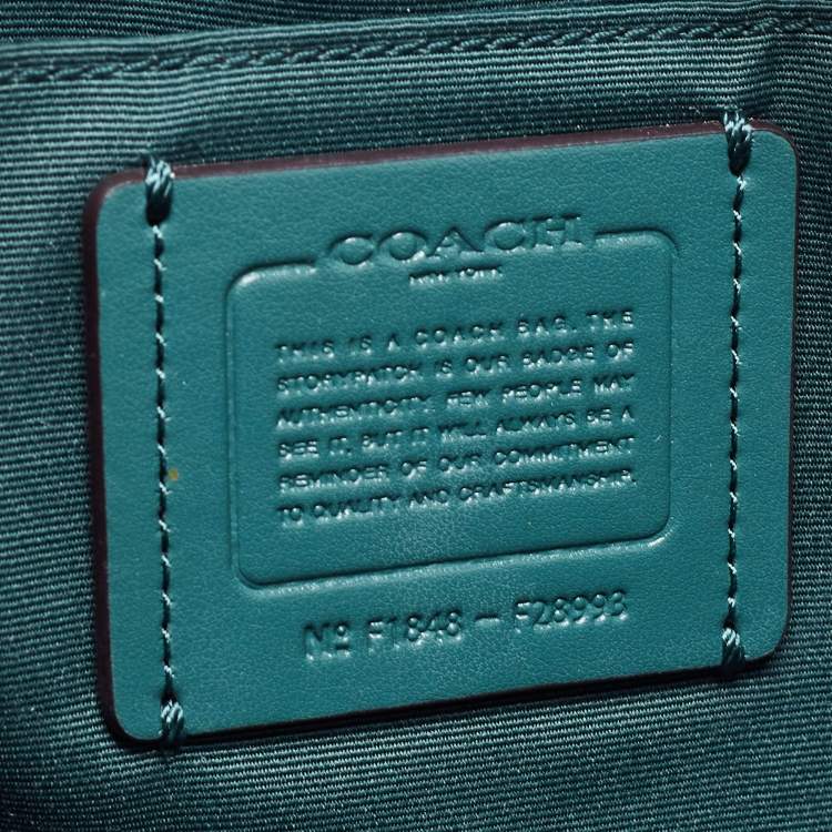 Pre Owned Coach Green Leather Small Kelsey Satchel