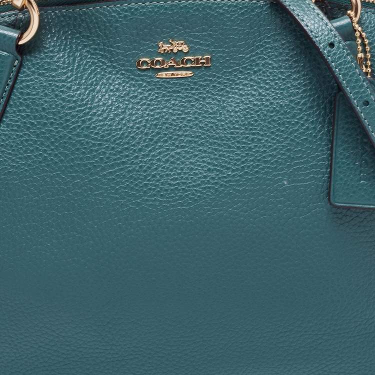 Pre Owned Coach Green Leather Small Kelsey Satchel