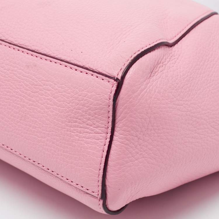 Pre Owned Coach Pink Leather Small Kelsey Satchel