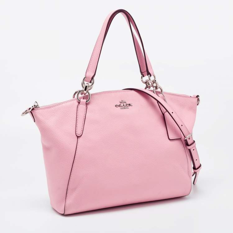 Pre Owned Coach Pink Leather Small Kelsey Satchel