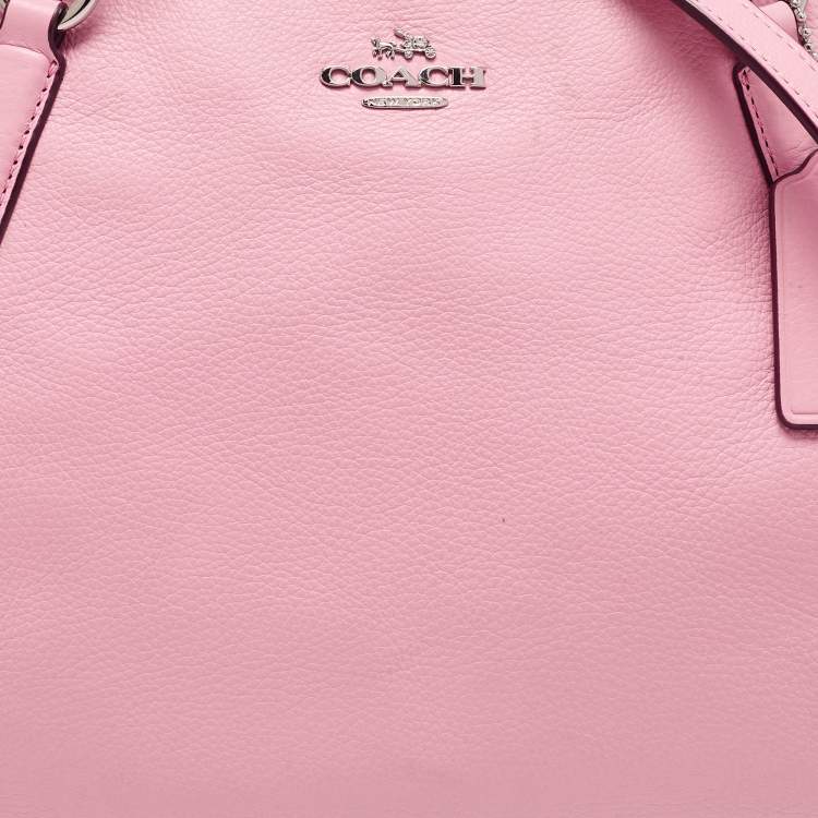 Pre Owned Coach Pink Leather Small Kelsey Satchel