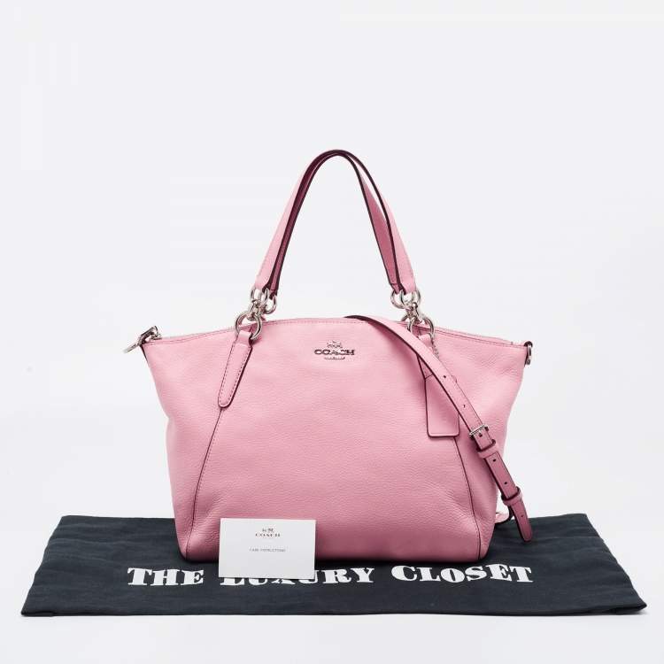 Pre Owned Coach Pink Leather Small Kelsey Satchel