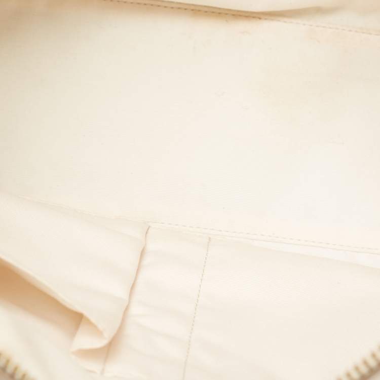 Pre Owned Coach Off White Leather Colette Satchel