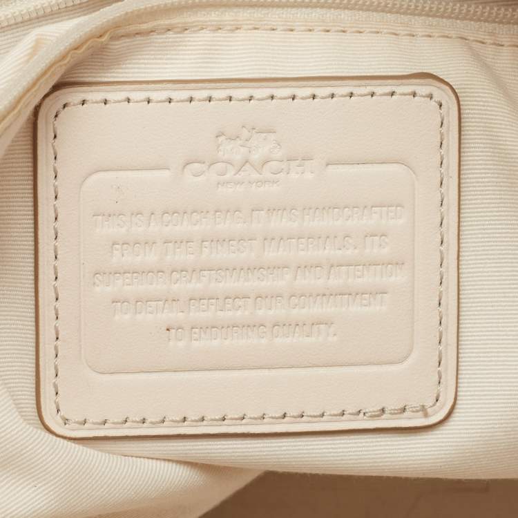 Pre Owned Coach Off White Leather Colette Satchel