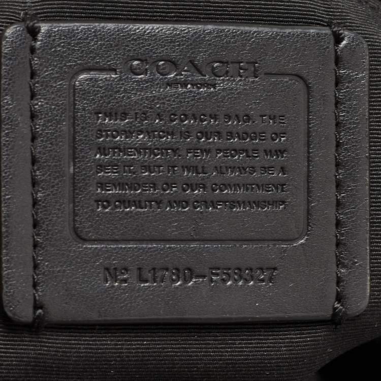 Pre Owned Coach Black Signature Canvas and Leather Celeste Hobo