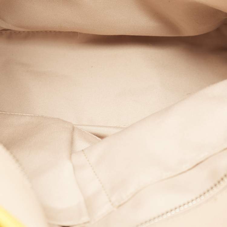 مملوكة مسبقًا Coach Beige/Mustard Leather Top Zip Tote