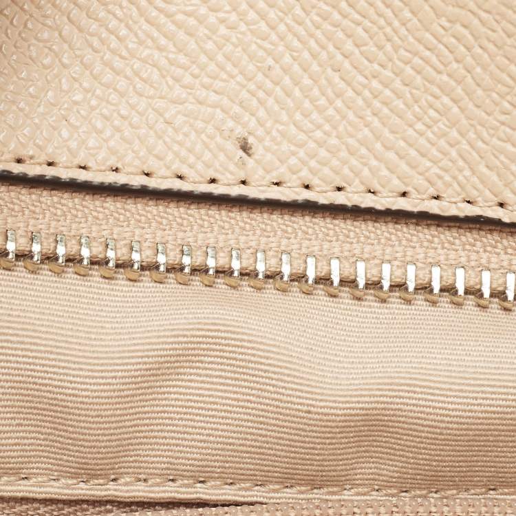 مملوكة مسبقًا Coach Beige/Mustard Leather Top Zip Tote