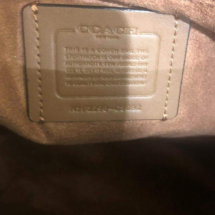 Pre Owned Coach Brown/Rust Signature Coated Canvas and Suede Kleo 23 Shoulder Bag