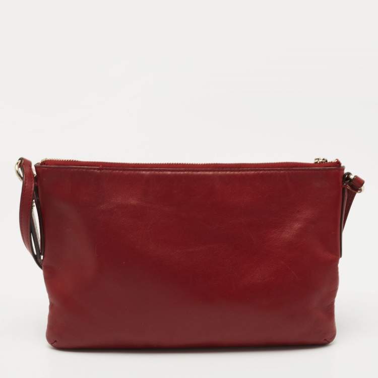 مملوكة مسبقًا Coach Red Leather East/West Swingpack Crossbody Bag