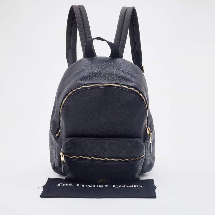 مملوكة مسبقًا Coach Black Grained Leather Mini Charlie Backpack