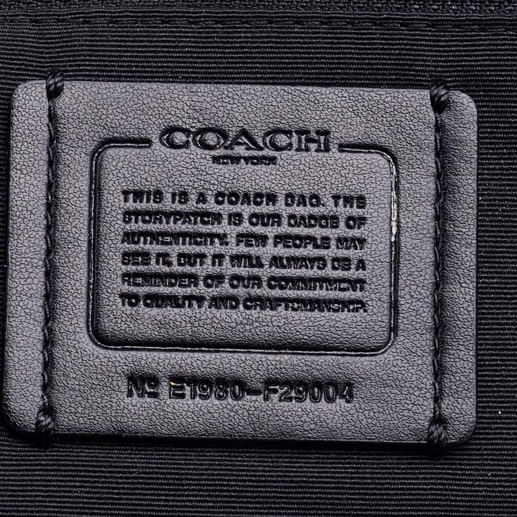 مملوكة مسبقًا Coach Black Grained Leather Mini Charlie Backpack