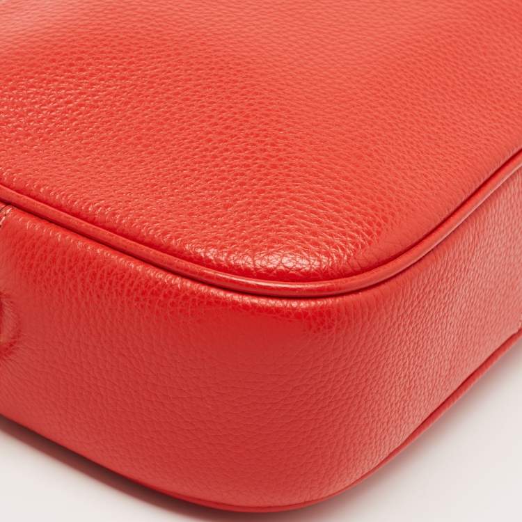 Pre Owned Coach Red Leather Jamie Camera Crossbody Bag