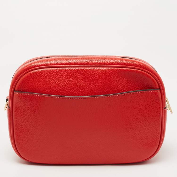 Pre Owned Coach Red Leather Jamie Camera Crossbody Bag