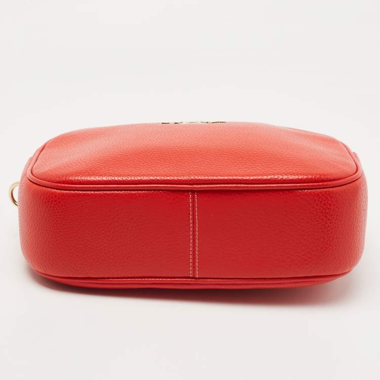 Pre Owned Coach Red Leather Jamie Camera Crossbody Bag