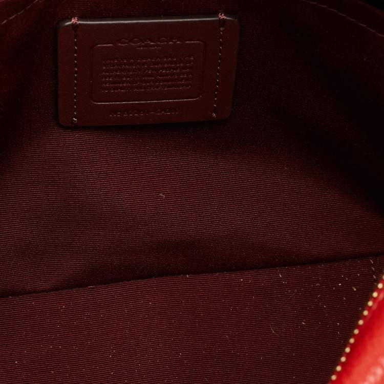 Pre Owned Coach Red Leather Jamie Camera Crossbody Bag