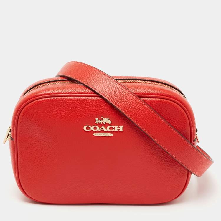 Coach New York Purse Shoulder Bag Handbag Satchel Red Leather BEAUTIFUL! |  eBay
