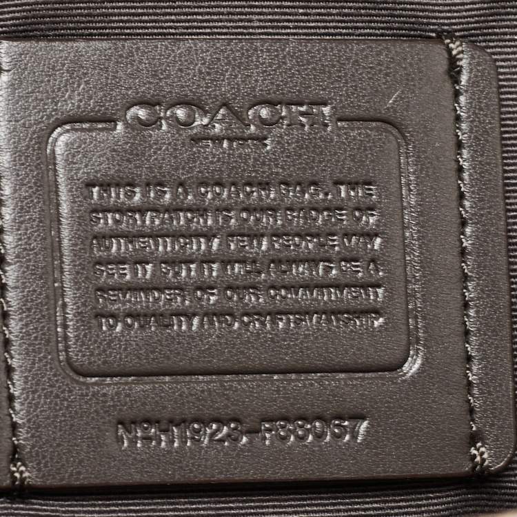 Pre Owned Coach Light Gold Leather City Tote