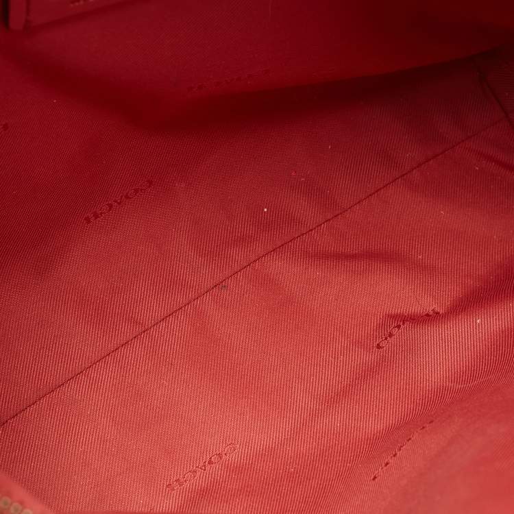 Pre Owned Coach Red Pebbled Leather Prairie Satchel