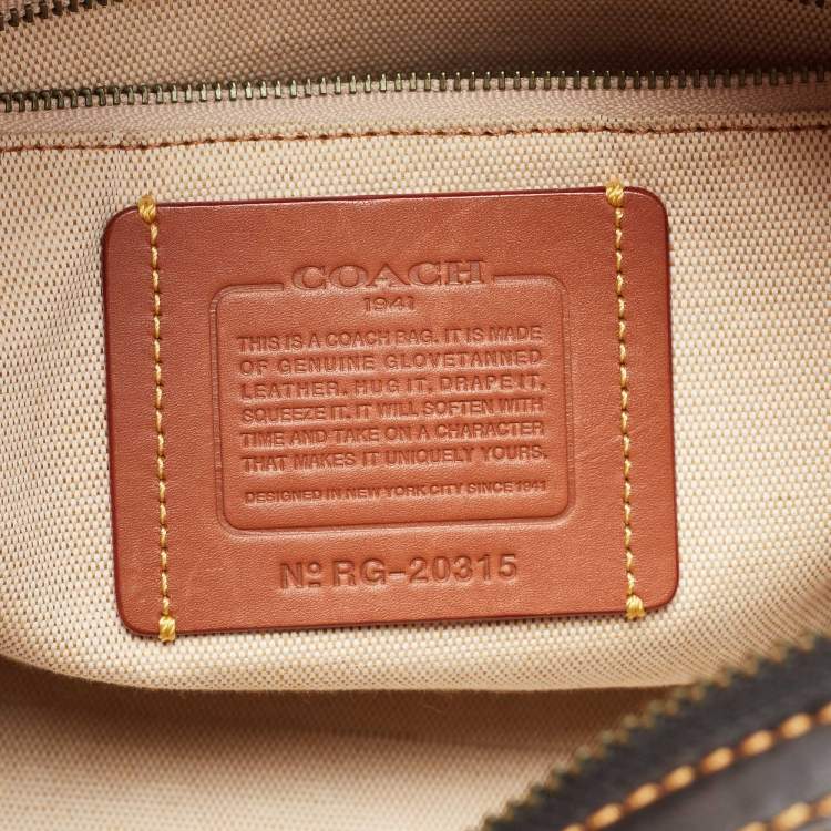 مملوكة مسبقًا Coach Burgundy/Tan Leather and Suede Rogue Tote