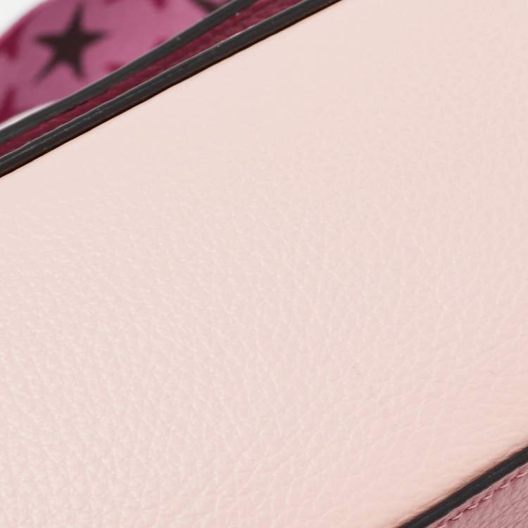 Pre Owned Coach Pink Leather Jes Colorblock Crossbody Bag 