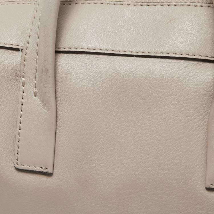 Pre Owned Coach Grey Leather Bleecker Riley Satchel