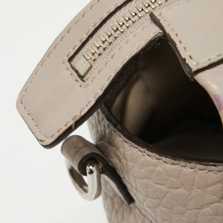 Pre Owned Coach Grey Leather Bleecker Riley Satchel