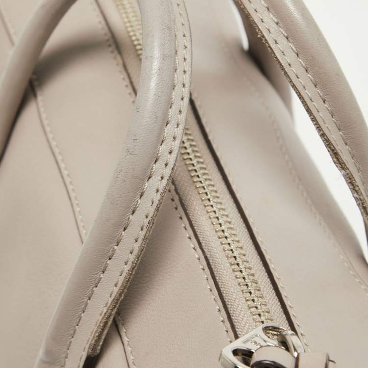 Pre Owned Coach Grey Leather Bleecker Riley Satchel