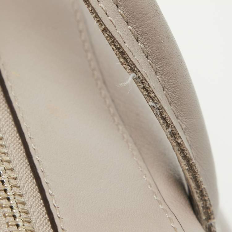 Pre Owned Coach Grey Leather Bleecker Riley Satchel