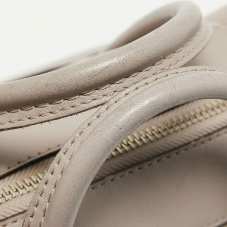 Pre Owned Coach Grey Leather Bleecker Riley Satchel
