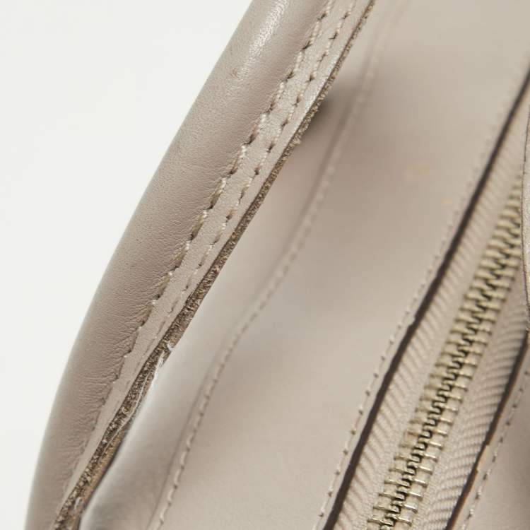 Pre Owned Coach Grey Leather Bleecker Riley Satchel