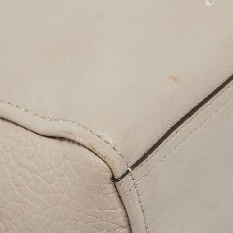 Pre Owned Coach Grey Leather Bleecker Riley Satchel