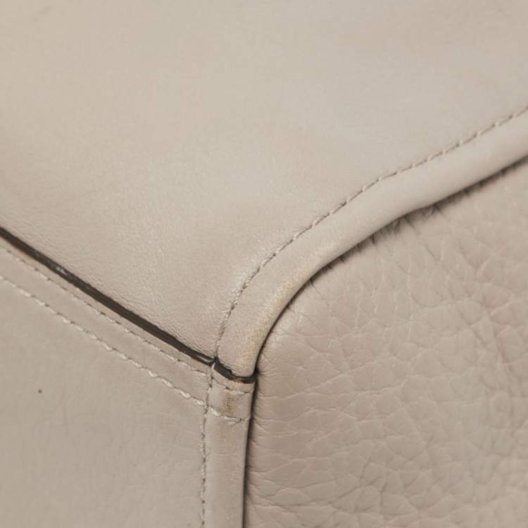 Pre Owned Coach Grey Leather Bleecker Riley Satchel