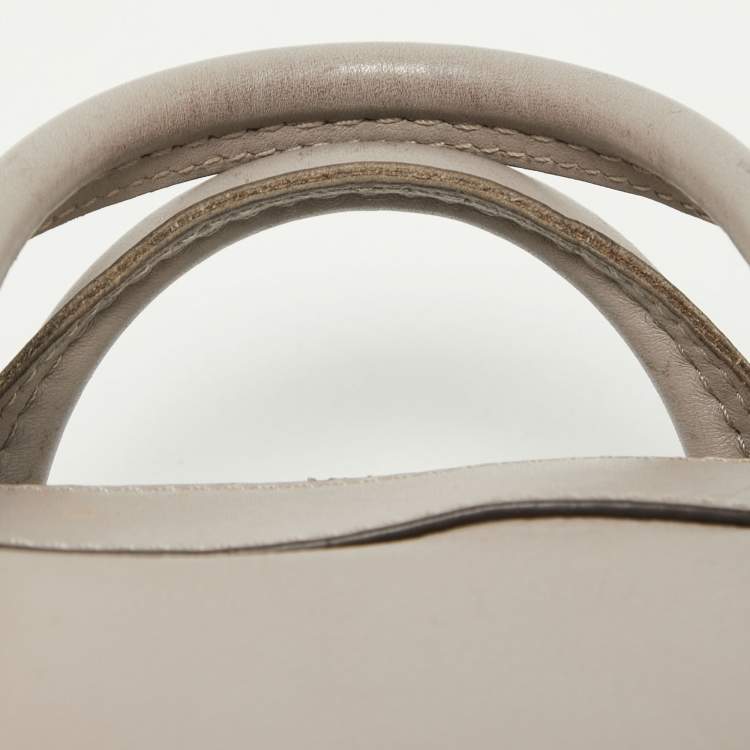 Pre Owned Coach Grey Leather Bleecker Riley Satchel