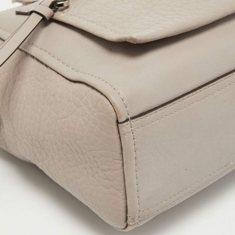 Pre Owned Coach Grey Leather Bleecker Riley Satchel
