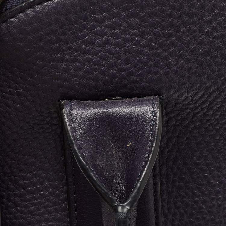 Pre Owned Coach Purple Pebbled Leather Mini Preston Satchel