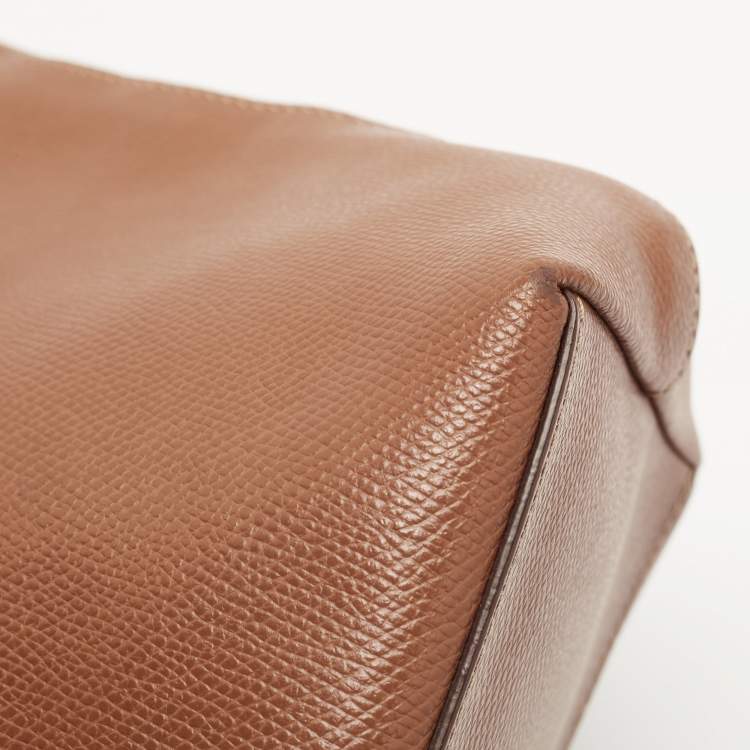 Pre Owned Coach Brown Leather City Top Zip Tote