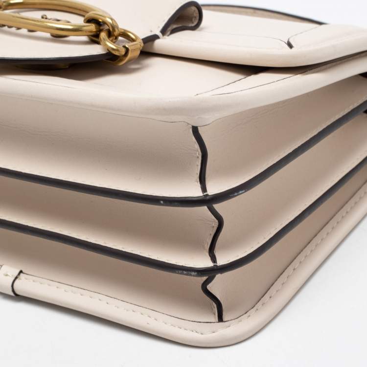 Pre Owned Coach Off White Leather Hero Top Handle Bag