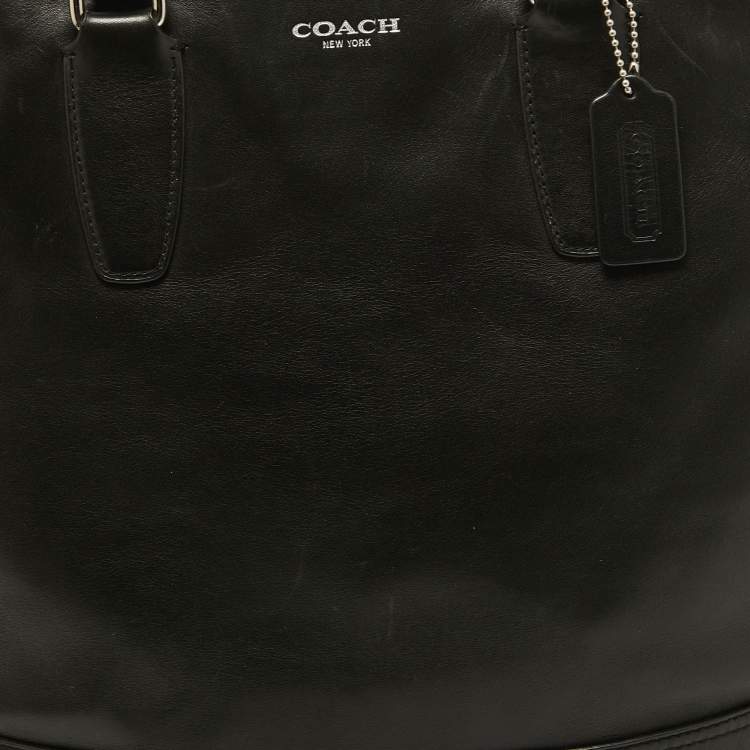 Pre Owned Coach Black Leather Tanner Tote