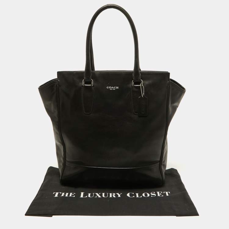 Pre Owned Coach Black Leather Tanner Tote