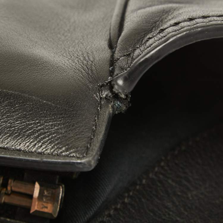 Pre Owned Coach Black Leather Tanner Tote